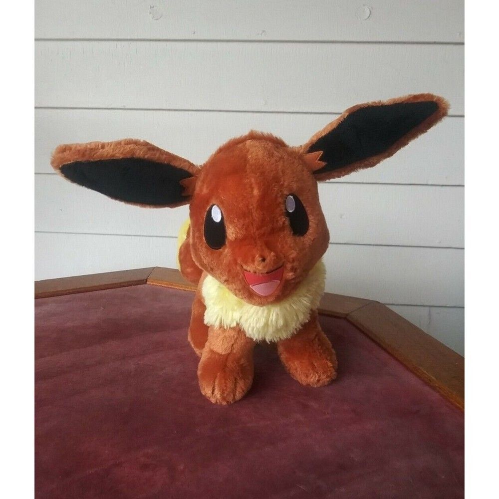 Pokemon Build A Bear EEVEE Plush Stuffed Animal , 16" Fox ,Soft,Large Animal BAB